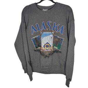 Vintage 90s Alaska Fieldmaster Bears Graphic Crewneck Sweatshirt Size Large